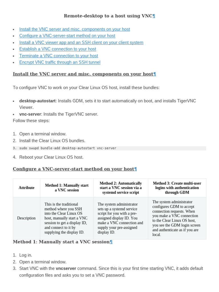 VM Remote-Desktop To A Host Using VNC | PDF | Remote Desktop Services ...