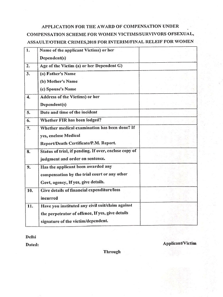 Compensation Form | PDF