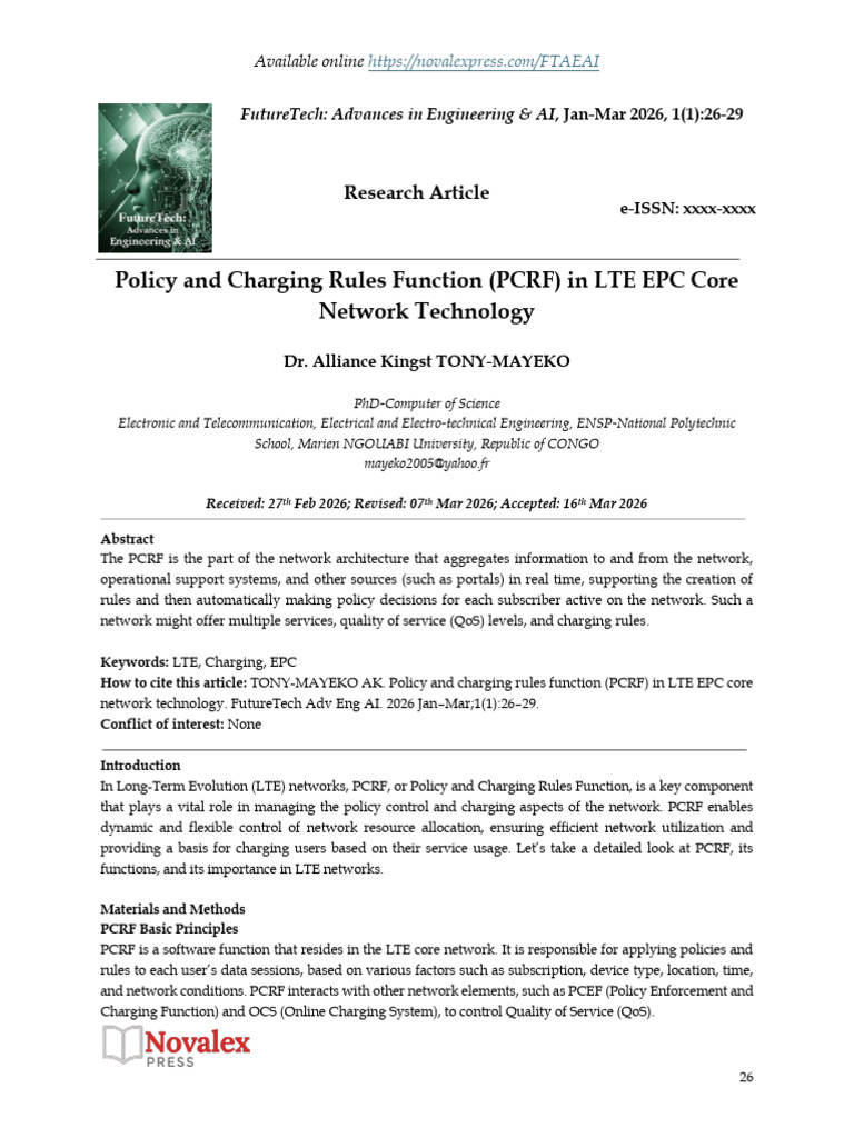 PCRF in LTE EPC Core Network Technology | PDF | Quality Of Service ...