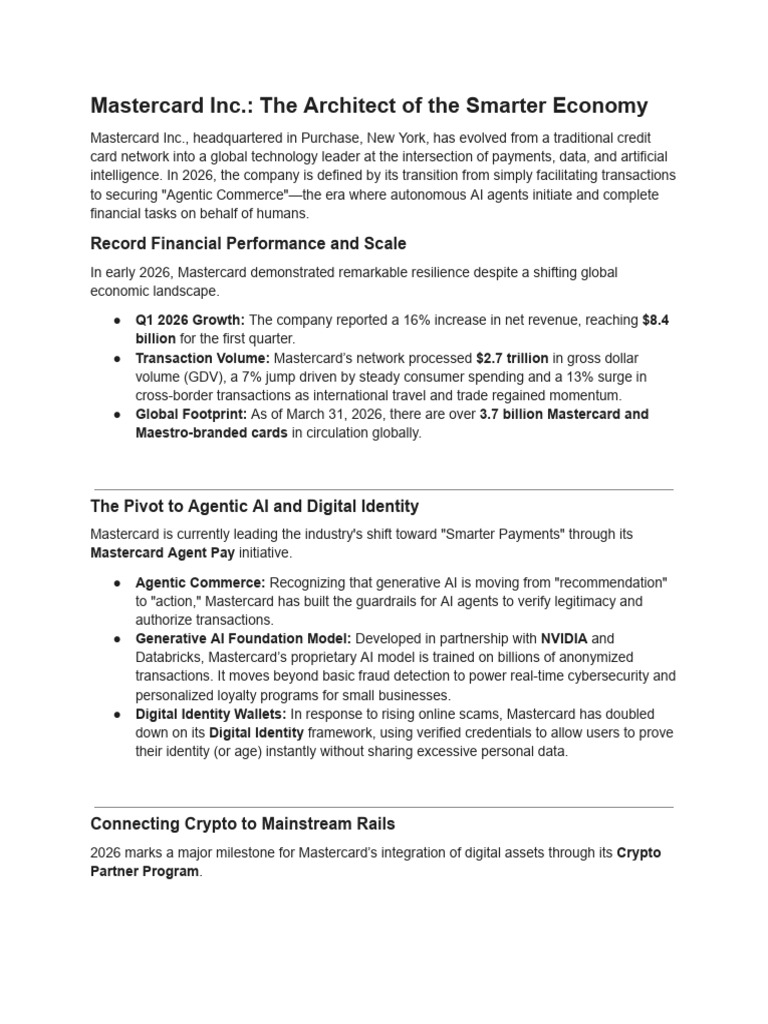Mastercard | PDF | Master Card | Artificial Intelligence