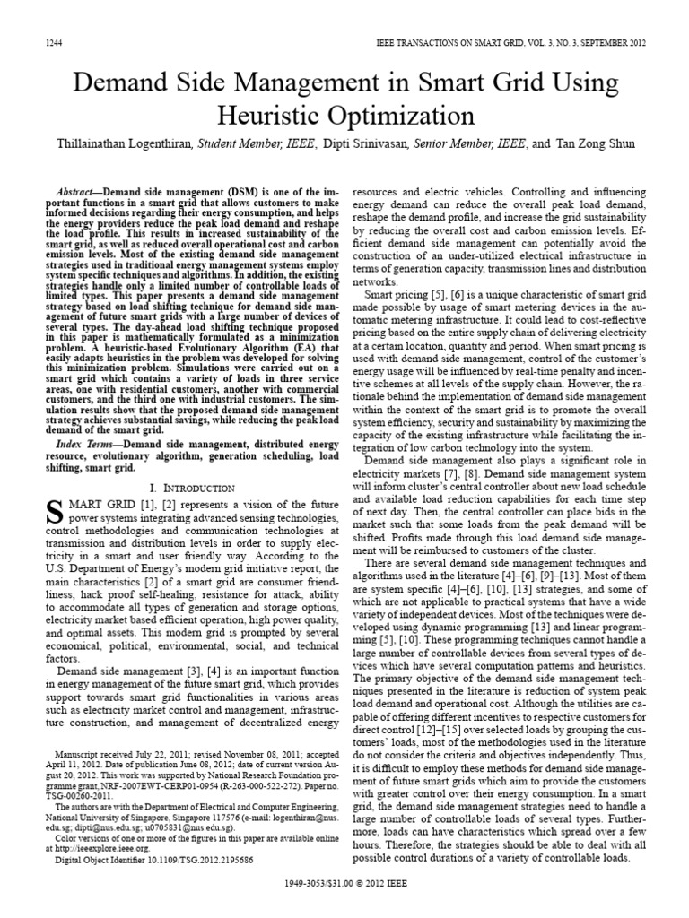 1.Demand Side Management in Smart Grid Using Heuristic Optimization ...