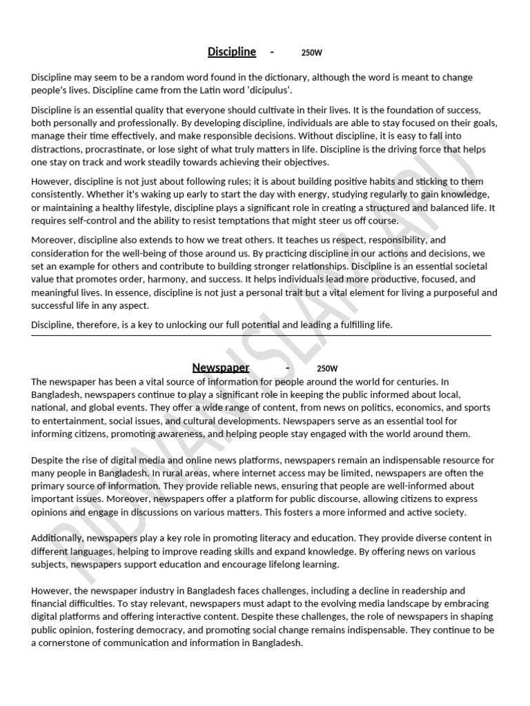 d - Composition | PDF | Disciplines | Newspapers