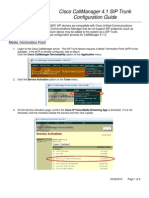 Cisco UCM 4.1 SIP Trunk Configuration Guide