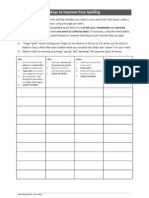 Basics - Spelling Sheet Blank