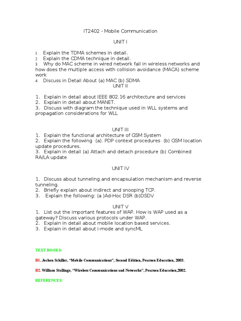 Mobile Communication Techniques Overview | PDF | Computers