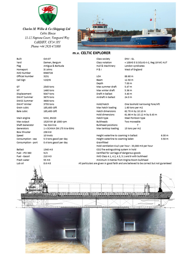 Explorer Particulars | PDF | Ships | Shipping
