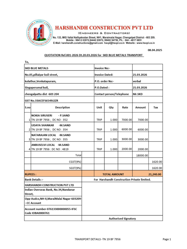 Skd Trip Sheet | PDF