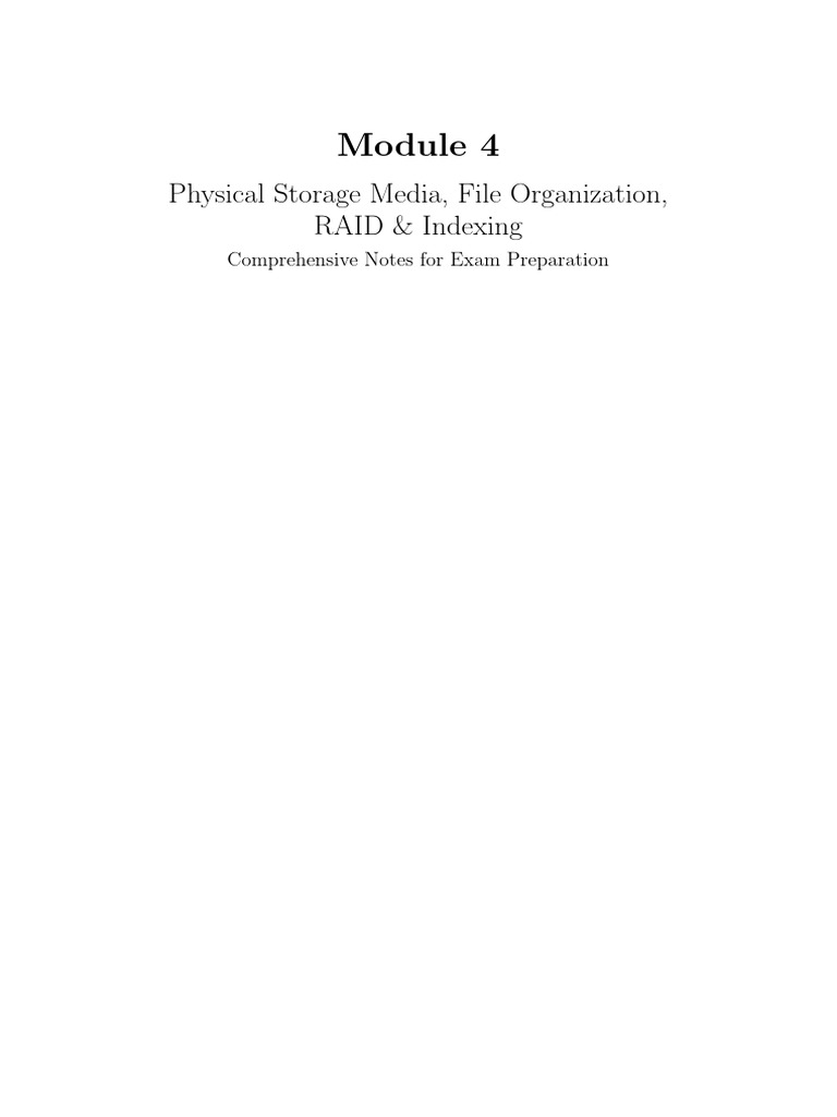 DBMS Module4 Notes | PDF | Computer Data Storage | Hard Disk Drive