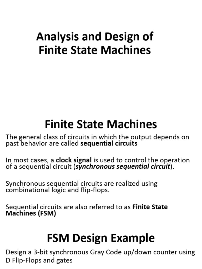 Finite State Machine Synthesis | PDF | Logic Gate | Electronic Circuits