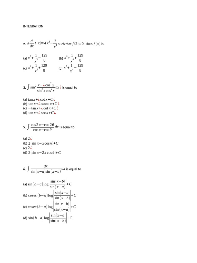 Iintegration Ans Probability20-20 | PDF | Probability Distribution ...