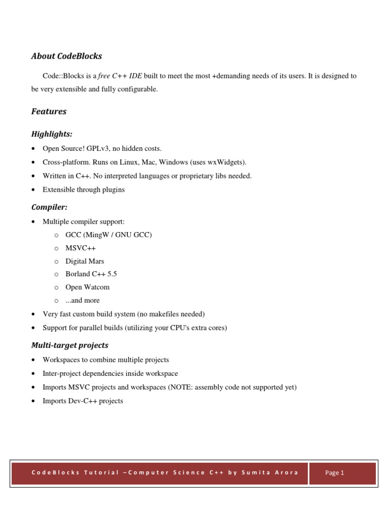 How To Work With CodeBlocks - Tutorial | PDF | Installation (Computer ...