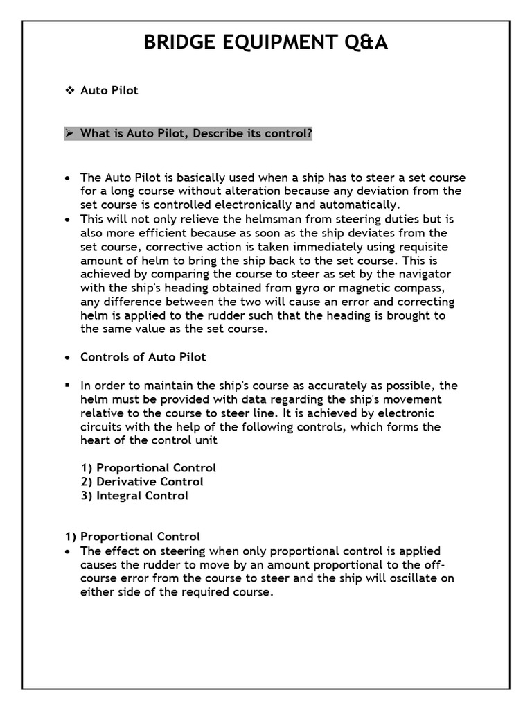 Bridge Equipments | PDF | Global Positioning System | Compass