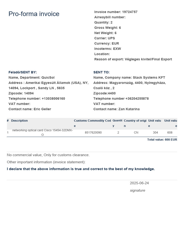 Proforma_7468 | PDF