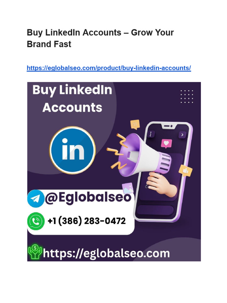 Buy LinkedIn Accounts – Grow Your Brand Fast | PDF | Psychological ...