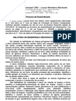 Reclassificação de alunos da Escola Municipal CIAC