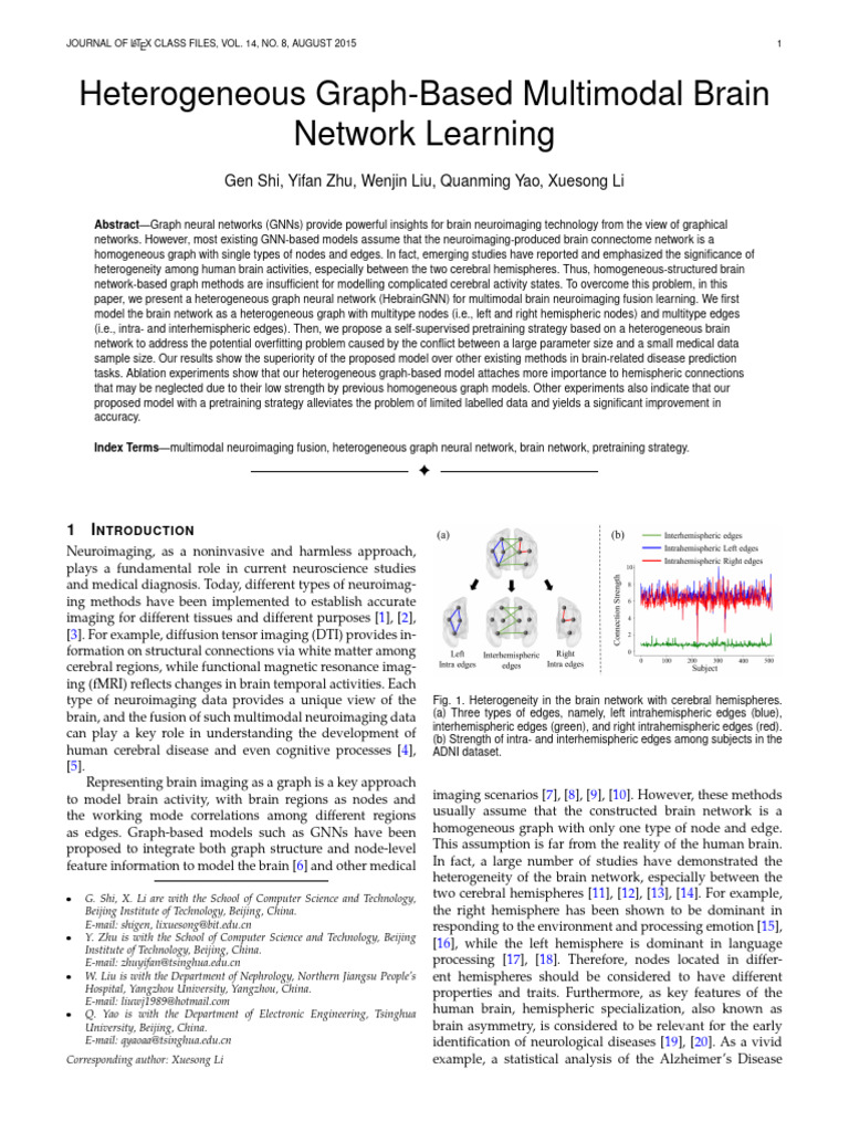 Heterogeneous Graph-Based Multimodal Brain | PDF | Applied Mathematics ...