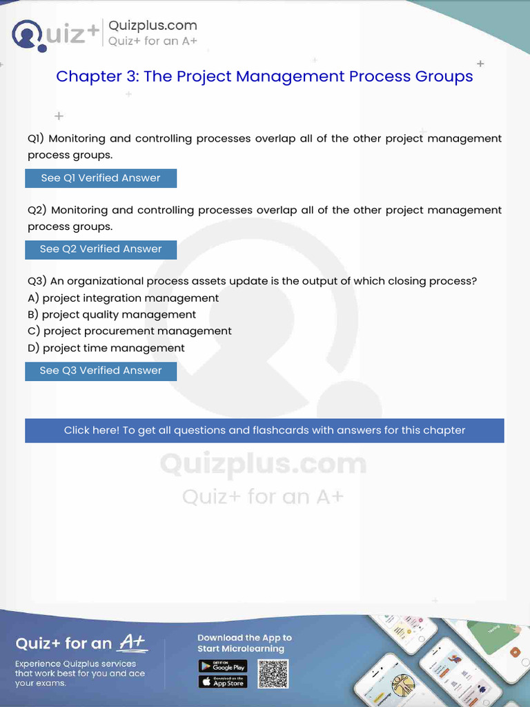 Monitoring and Controlling Processes Overlap All of the Other Project ...