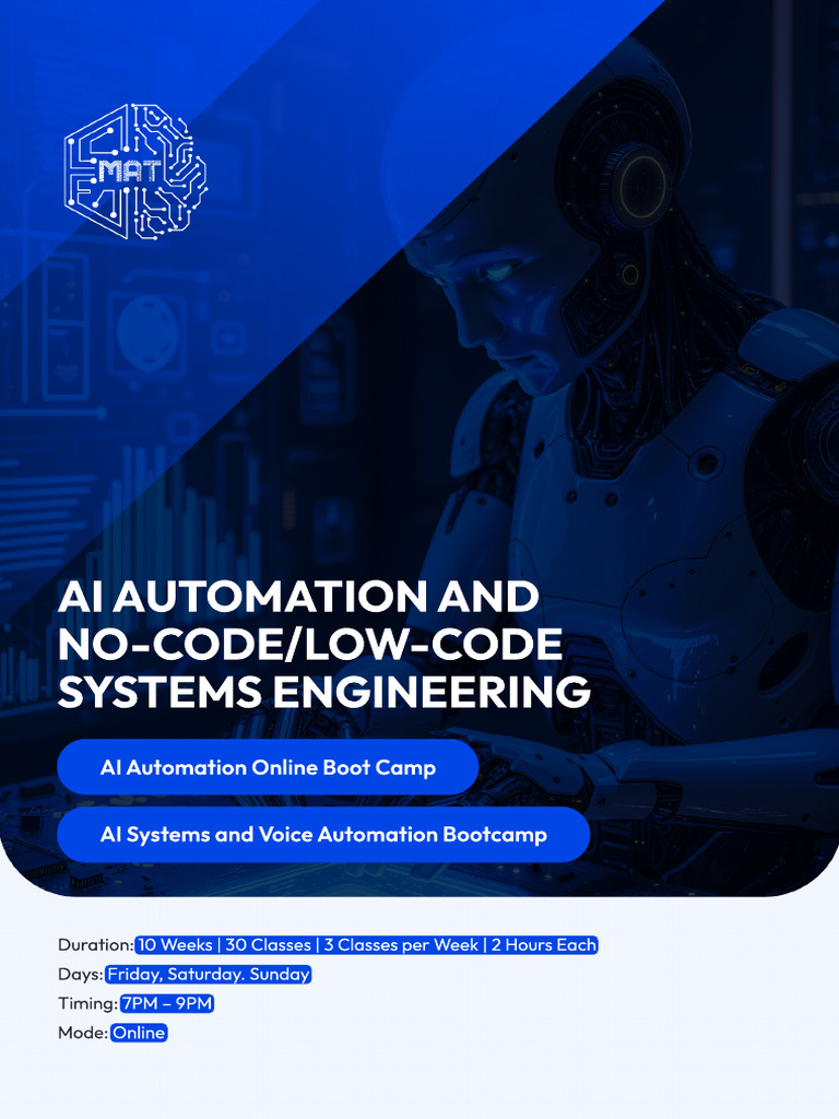 AI Automation No-Code & Lo-Code System Engineering Course Outline | PDF