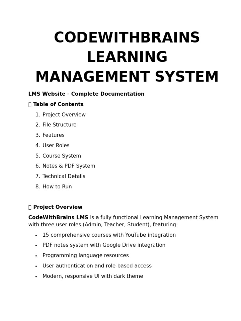 Codewithbrains Learning Management System | PDF | Html Element | Html