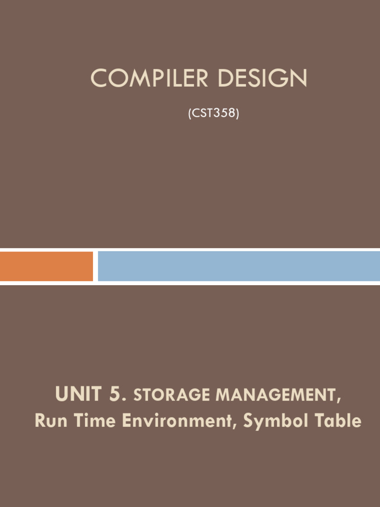 1.Storage Management - Symbol Table.pptx | PDF