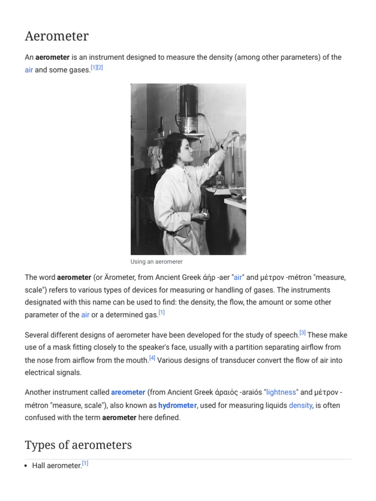 Aerometer - Wikipedia | PDF | Gases | Transparent Materials