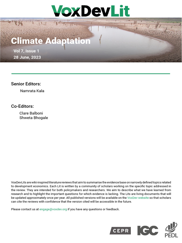 Climate_Adaptation_Issue_1 | PDF | Climate Change | Climate Resilience