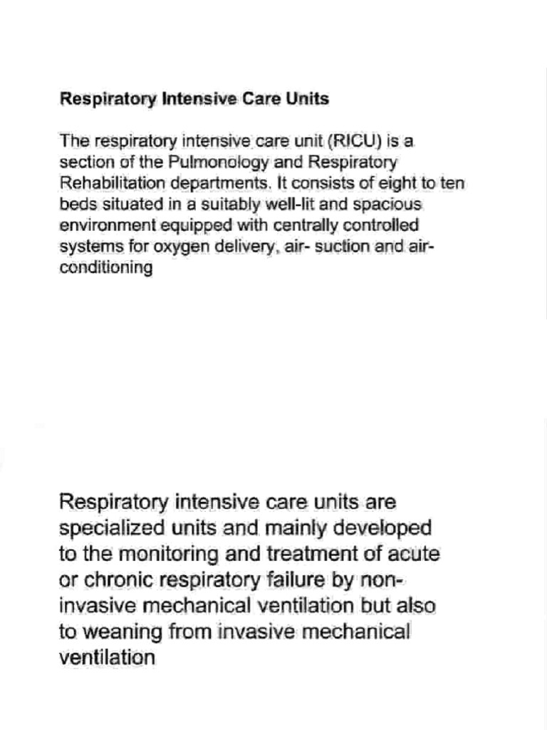 Care of PT Im Ricu and Ventilator Care | PDF