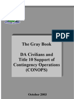 The Gray Book DA Civilians and Title 10 Support of Contingency Operations (Conops)