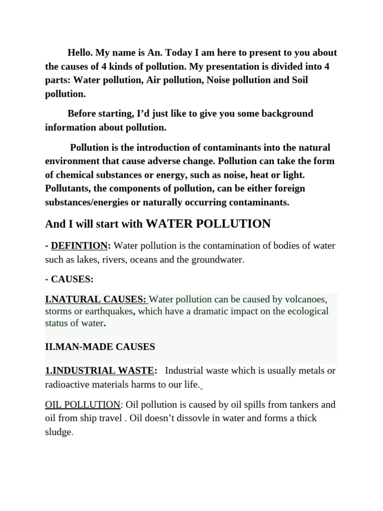 Pollution | PDF | Pollution | Water Pollution