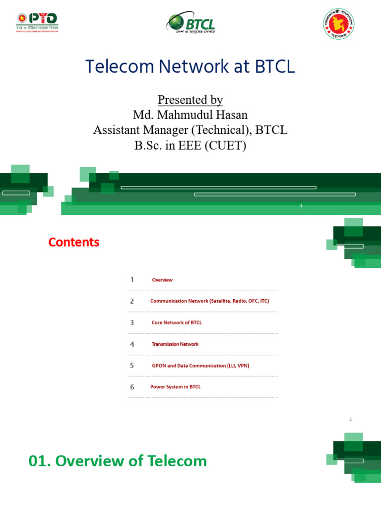 Telecom Network at BTCL | PDF | Physical Layer Protocols ...