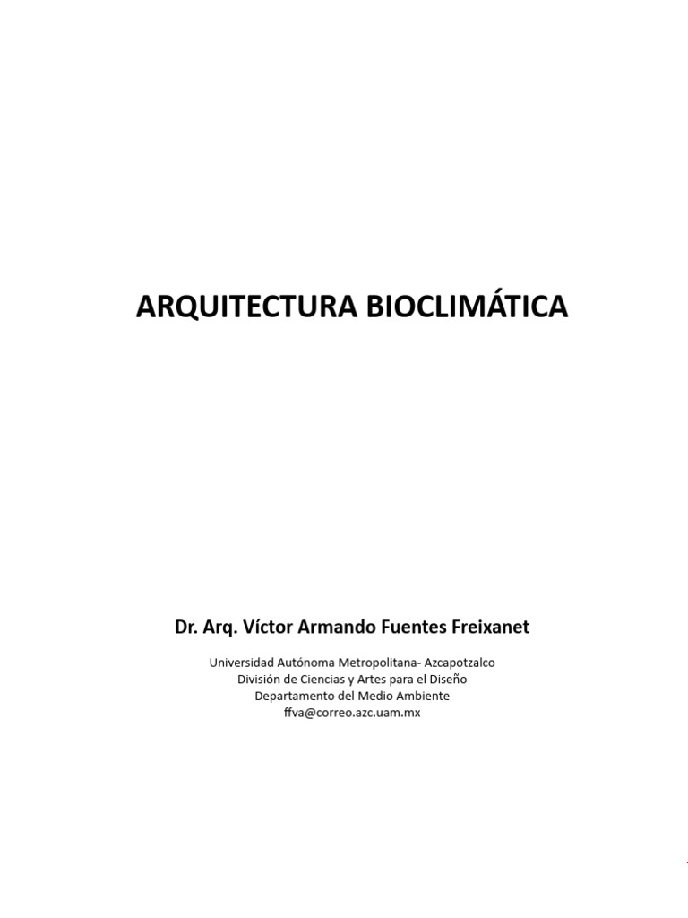 Arquitectura Bioclimatica | PDF | Entorno natural | Ventana