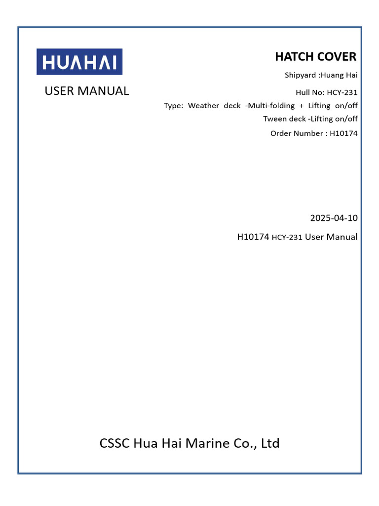 Hatch Cover | PDF | Pump | Mechanical Engineering