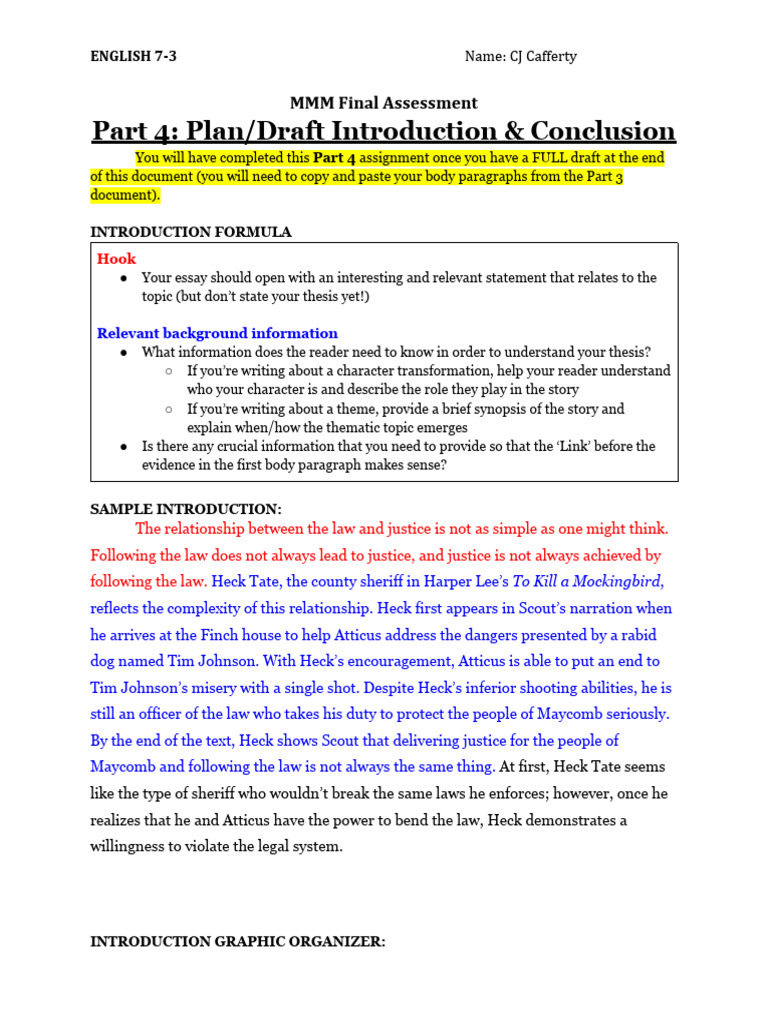 CJ's Part 4_ Draft Intro & Conclusion (MMM Assessment 2026) | PDF | To ...