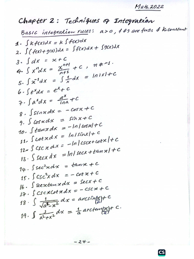 Calc II Chapter 2 | PDF