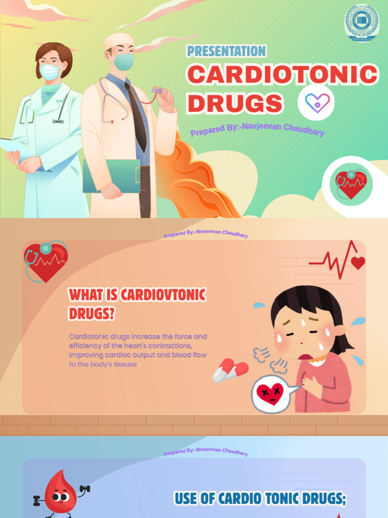 Cardiotonic Drug Presentation | PDF | Heart | Physiology