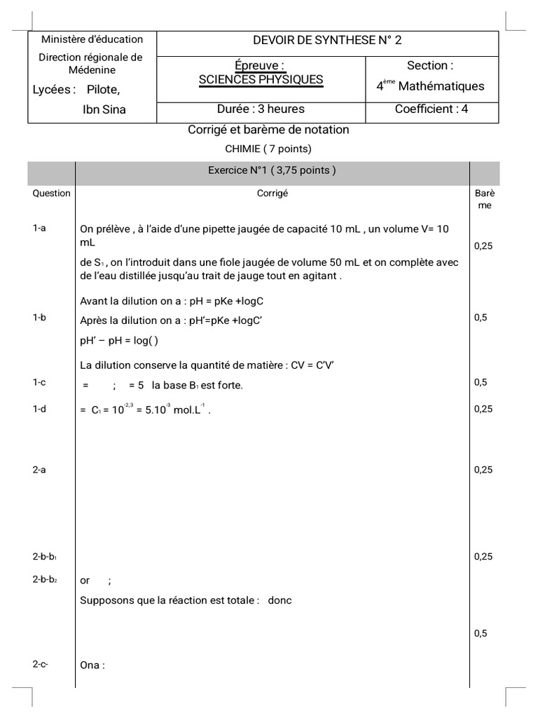 Converted Corection DS2 | PDF | Ph | Résonance