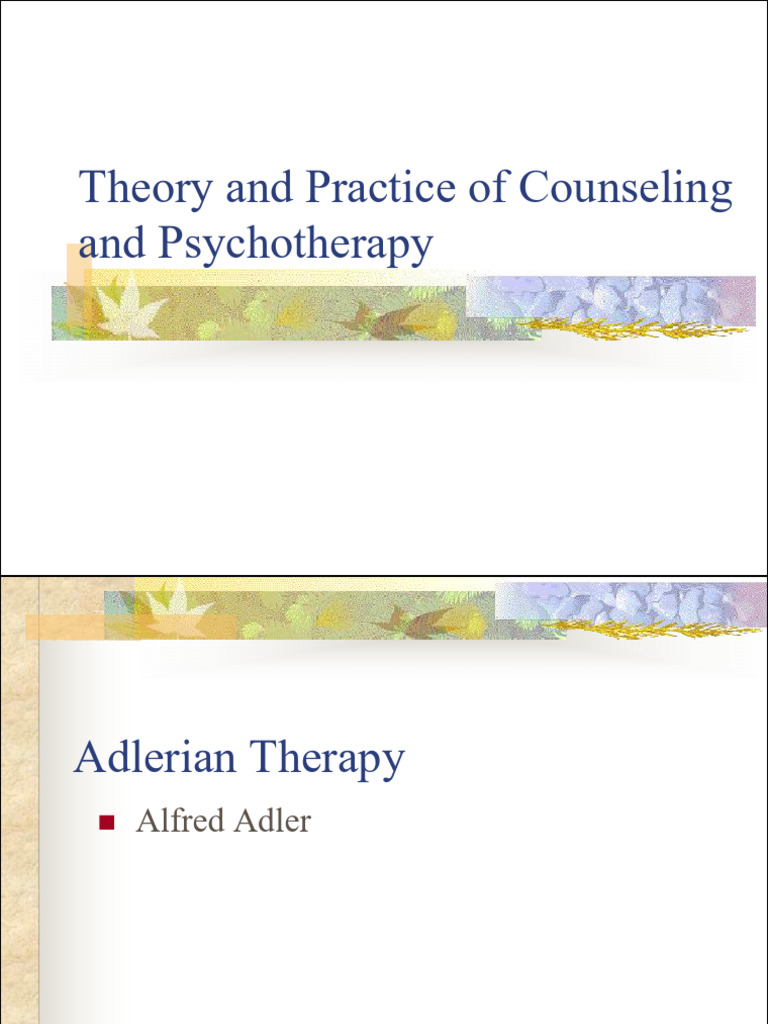Adlerian Therapy | PDF | Psychotherapy | Psychology
