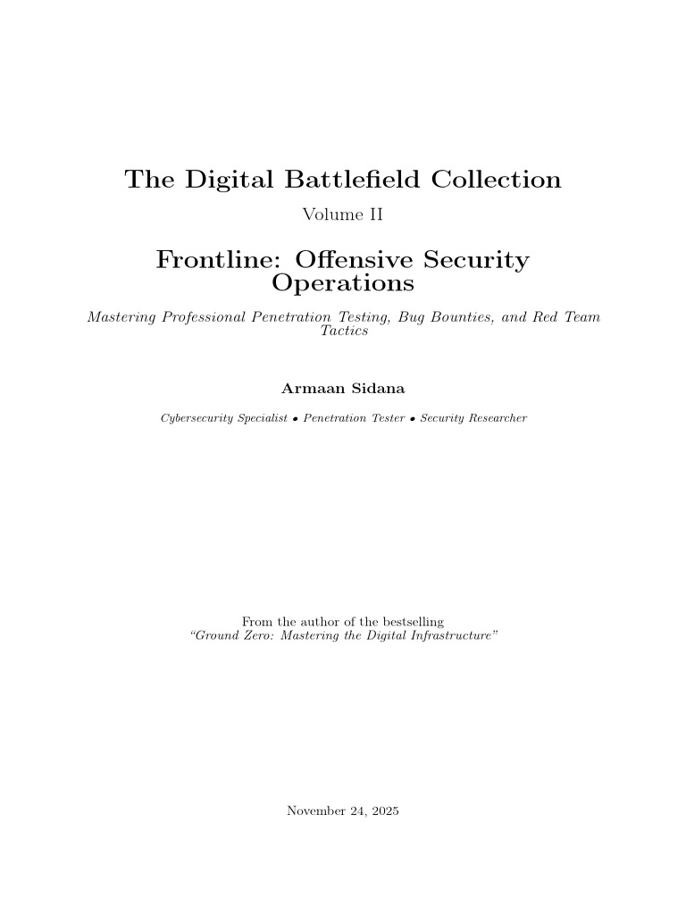 Frontline - Offensive Security Operations | PDF | Penetration Test ...