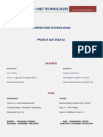 Numero Uno Technologies Final Year Project List For Computer and It Student