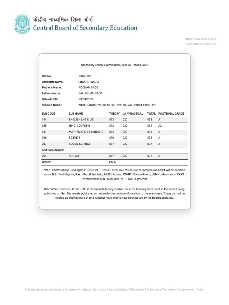 CBSE 10th Result - CBSEResultArchive_260415174355 | PDF | Secondary ...