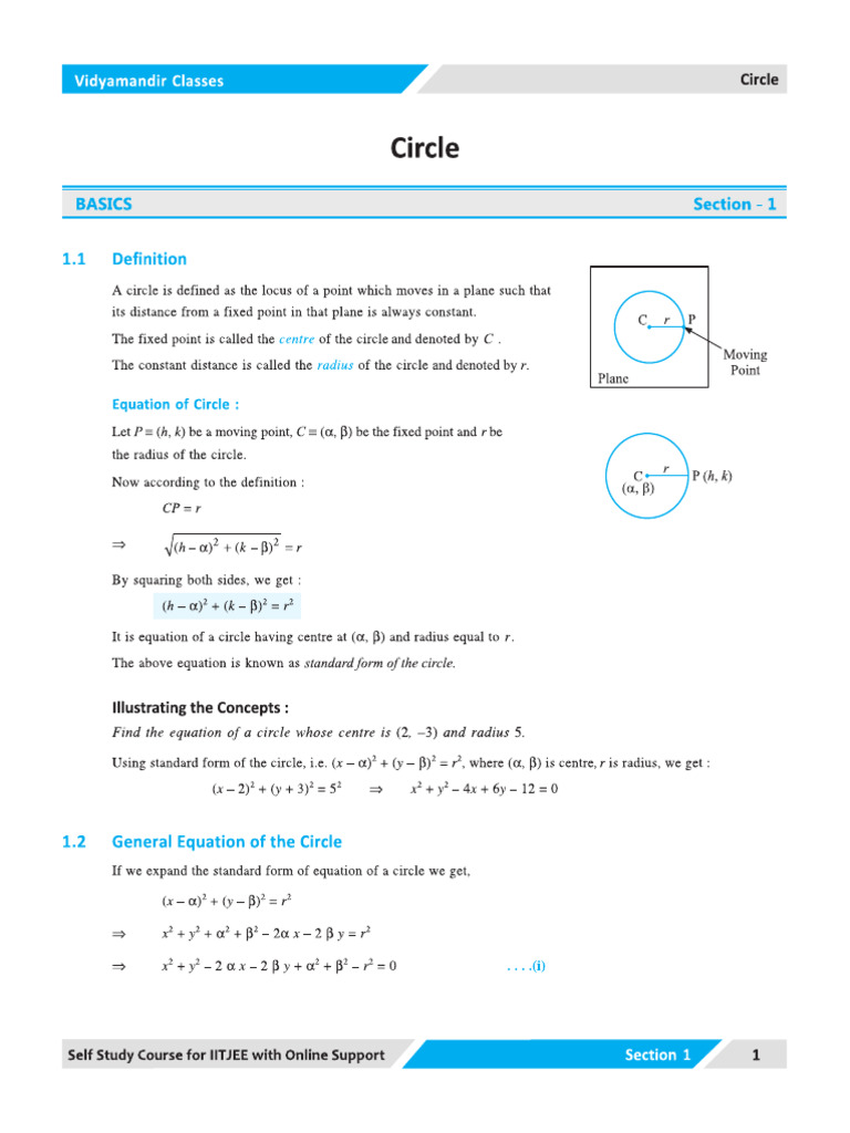 Circle Section 1 | PDF