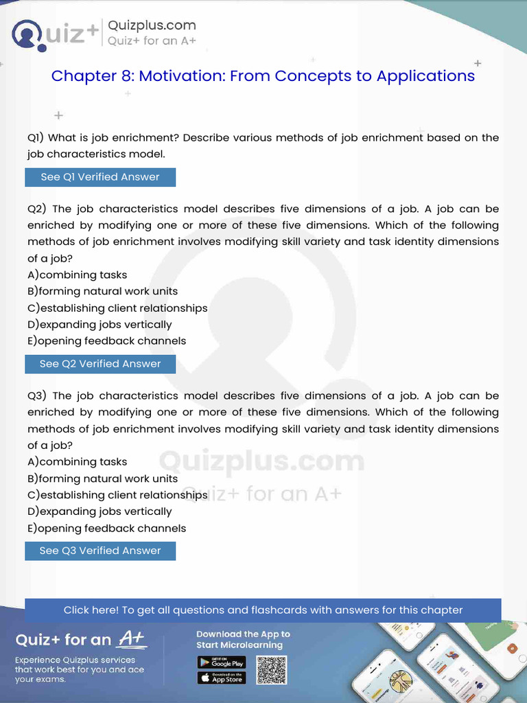 What is Job Enrichment Describe Various Methods of Job Enrichment Based ...