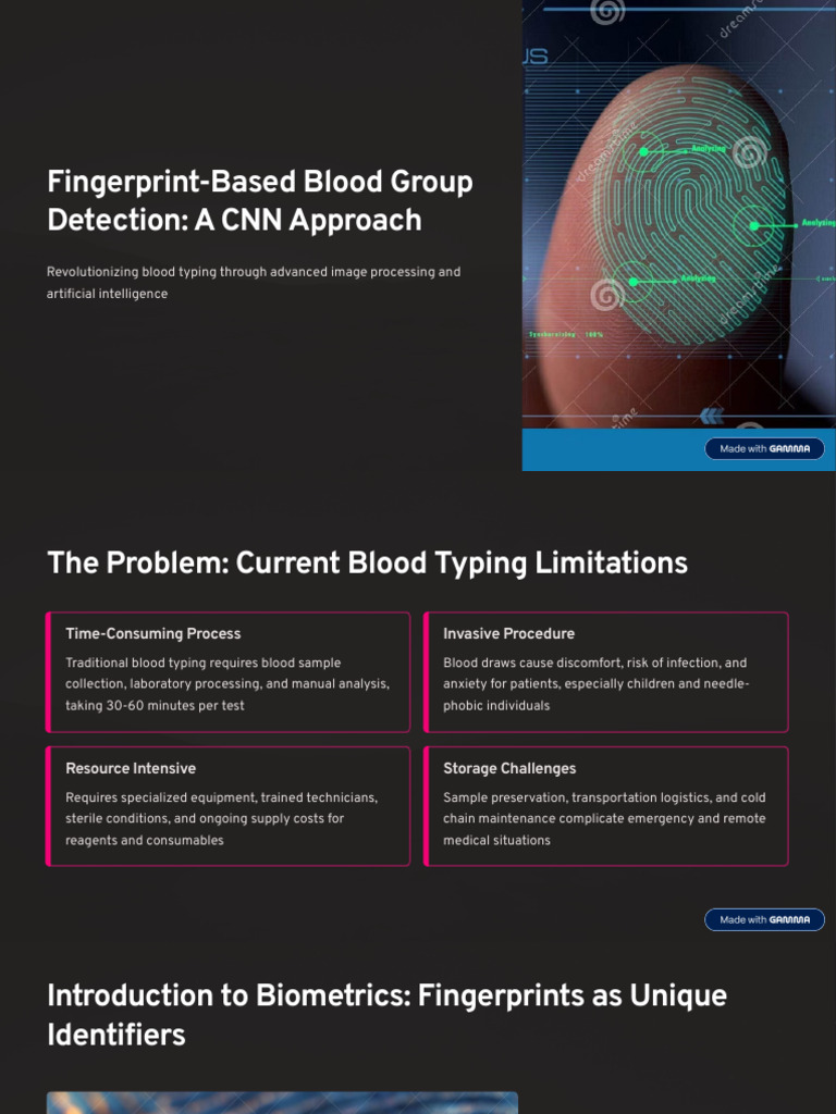 Fingerprint Based Blood Group Detection a CNN Approach | PDF ...