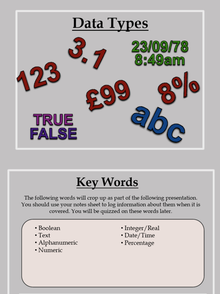5.1 data_types | PDF | Boolean Data Type | Data Type