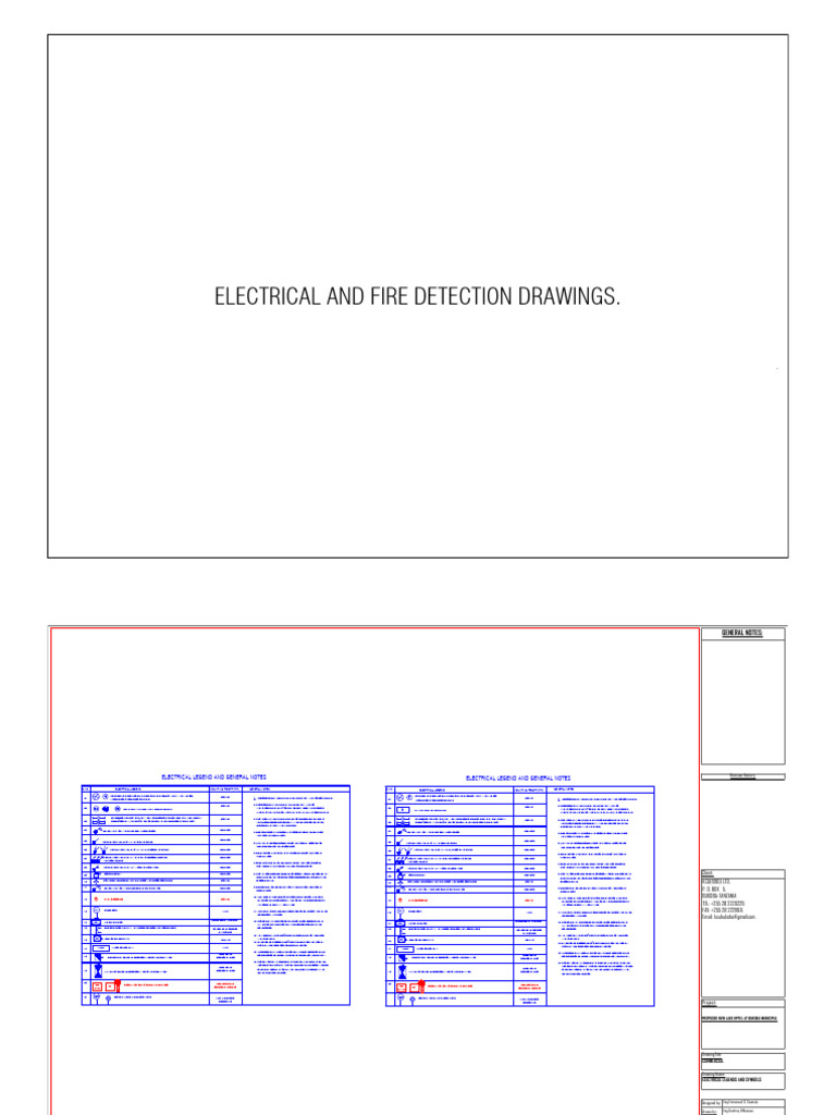 Electrical and Fire Detection Dwg 2nd Draft | PDF | Electrical Wiring ...
