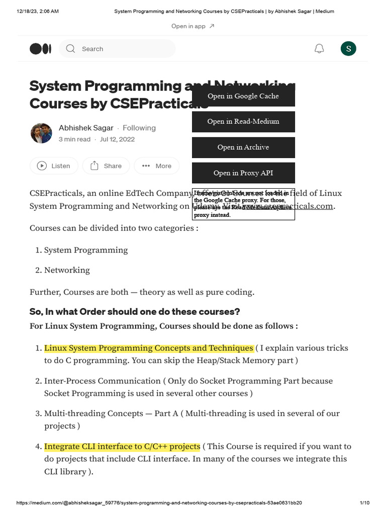 System Programming and Networking Courses by CSEPracticals _ by ...