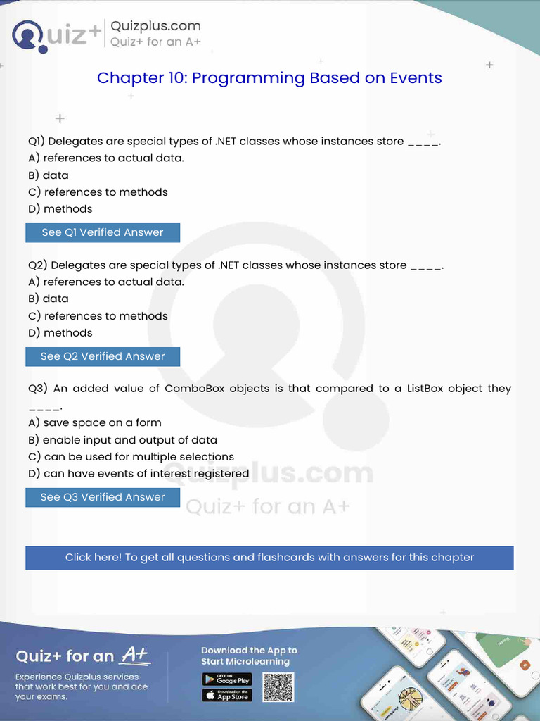 Delegates Are Special Types of Net Classes Whose Instances Store | PDF ...