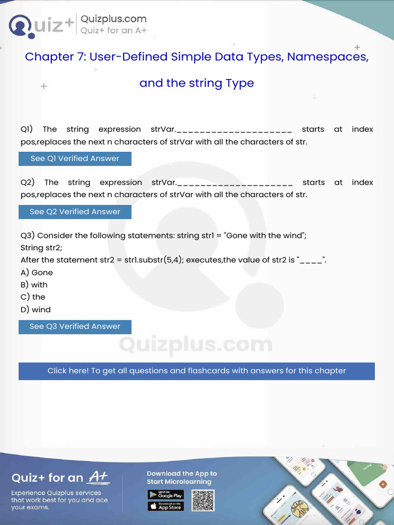 The String Expression Strvar Starts at Index Posreplaces the Next N ...