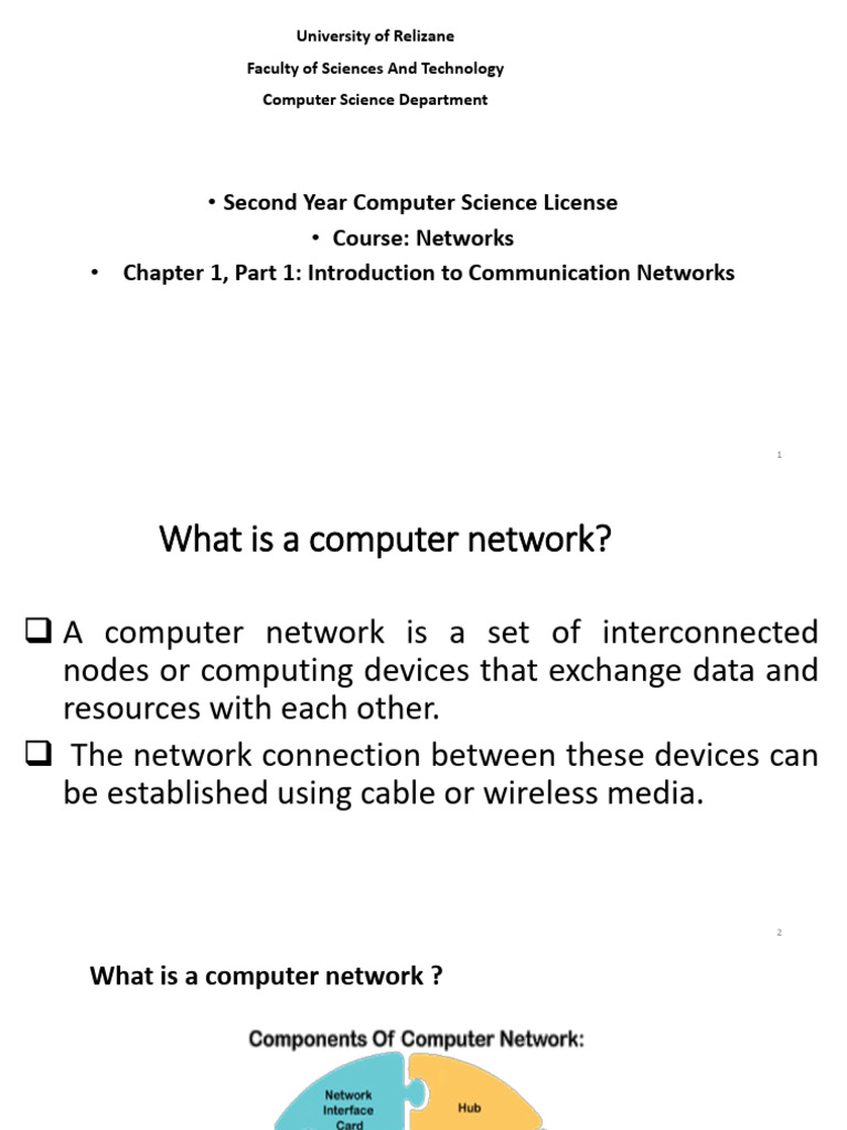 Course Networks Chapter 1 Part 1 | PDF | Computer Network | Network ...