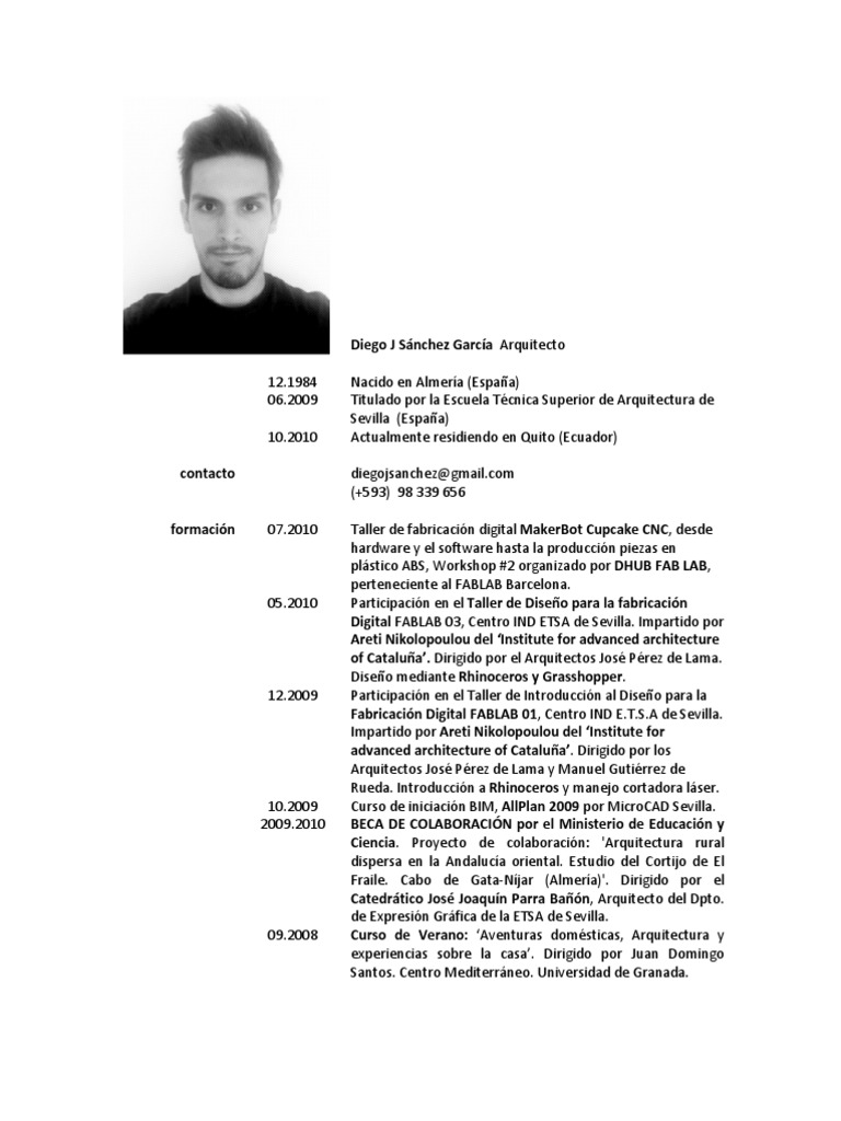 Scribd curriculum vitae image